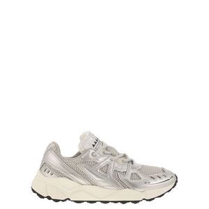 Run Of Men Leather And Fabric Trainers